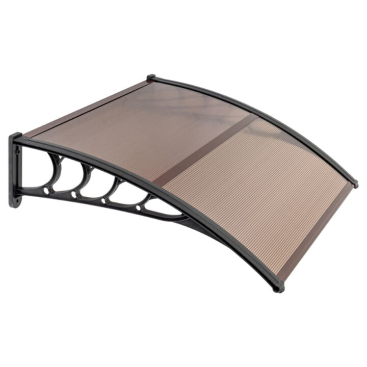 Door & Window Rain Cover Eaves with Brown Board and Black Holder Door & Window Rain Cover Eaves with Brown Board and Black Holder