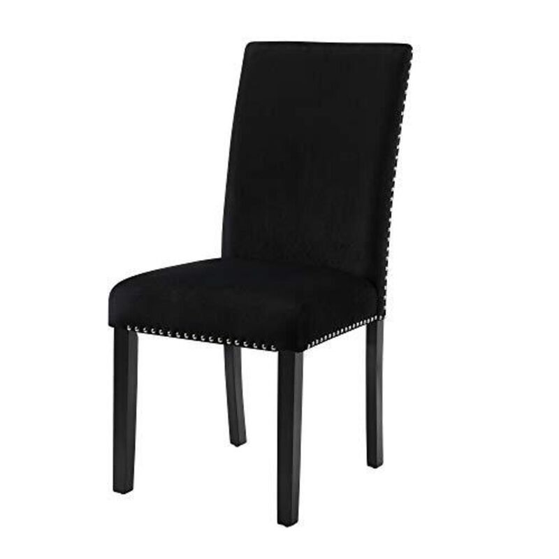 New Classic Furniture Celeste Black Wood Upholstered Dining Chair (Set of 4)