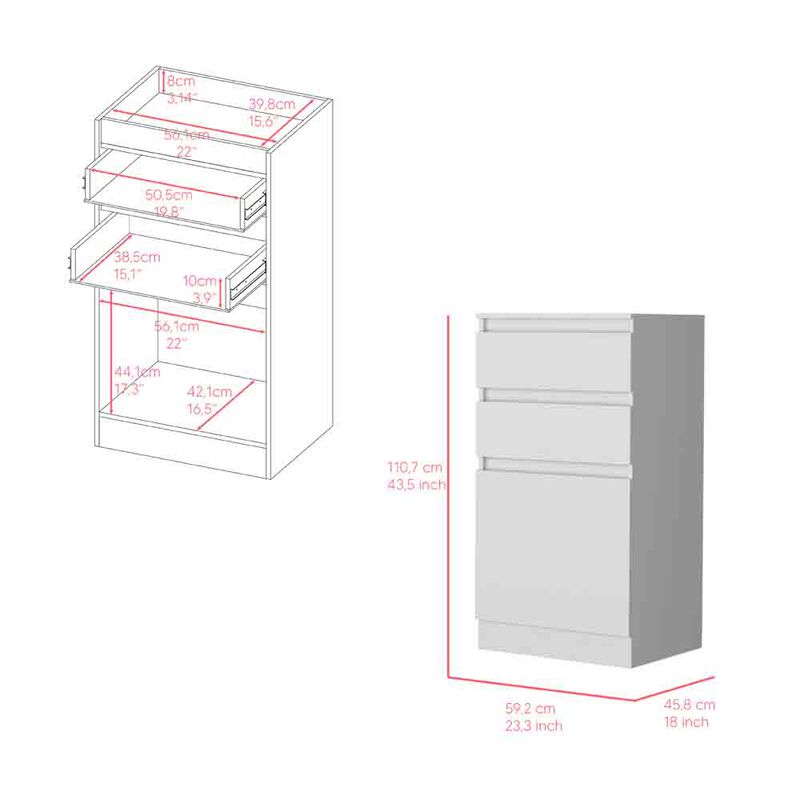 Dresser Asturias, Bedroom, White