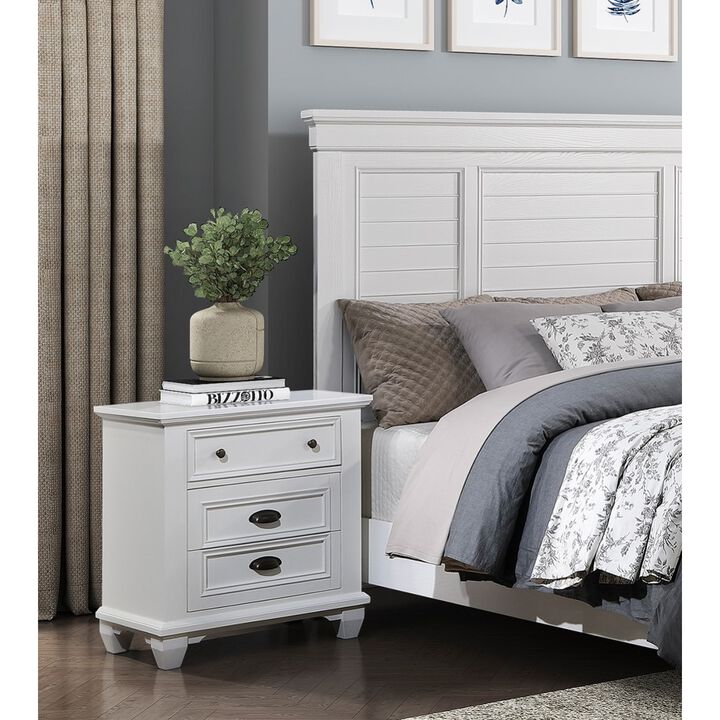 Streamdale White Traditional Nightstand with 2 Drawers