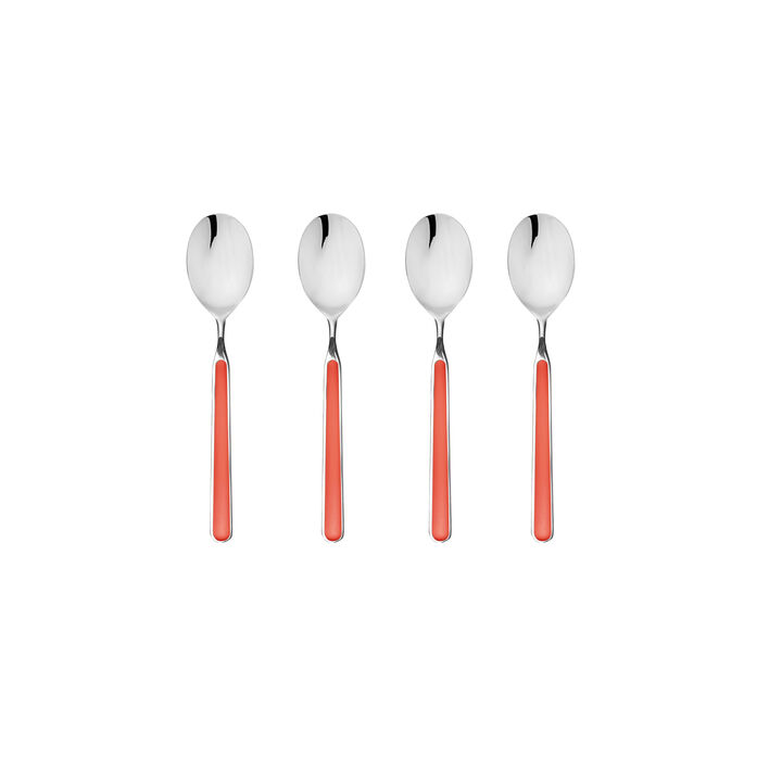 Fantasia 4-Piece Coffee Spoon Set in New Coral