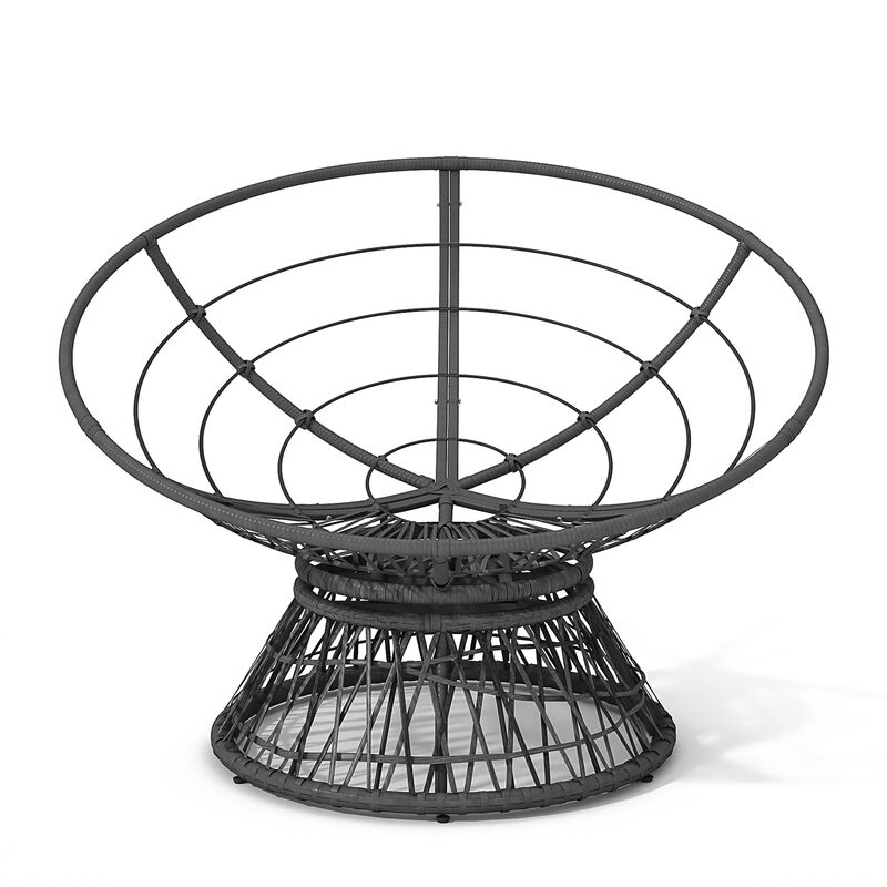 Merax Ergonomic Wicker Lounge Chair for Indoor Outdoor