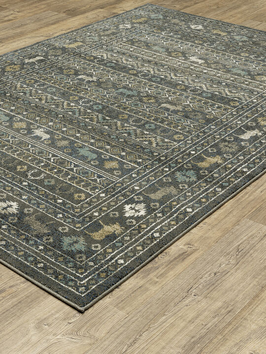 Venice 7'10" x 10' Blue Rug