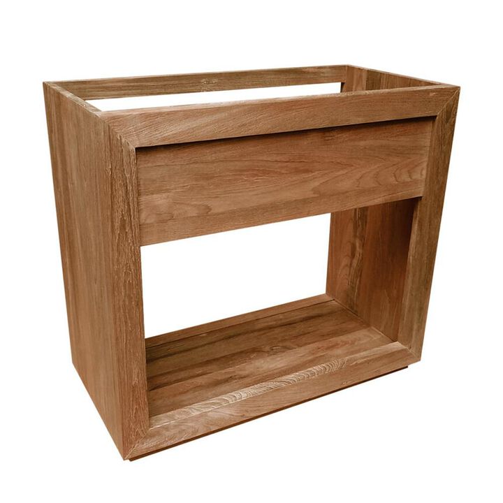 Swiss Madison Rennes 36 Reclaimed Wood Vanity in Natural Teak Cabinet Only