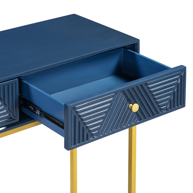 Merax Modern Sleek Console Table with 2 Drawers
