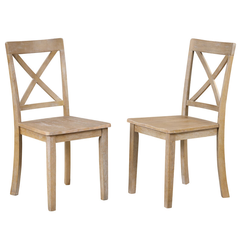 Merax Modern Dining  Extendable Table Chairs 5 Pieces Set