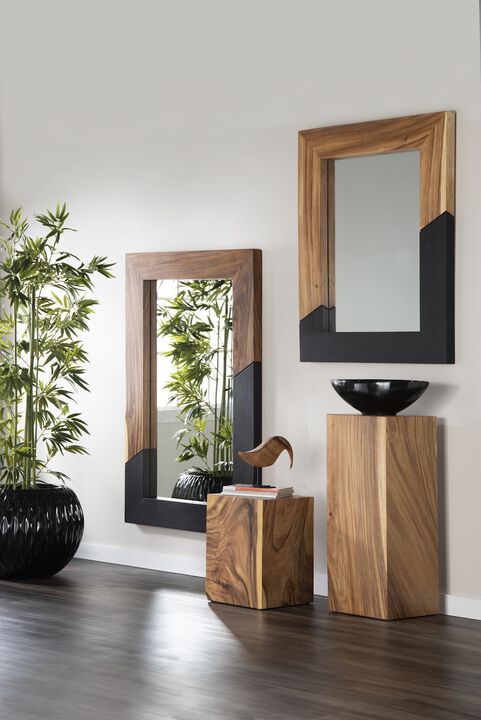 Geometry Wood Small Mirror