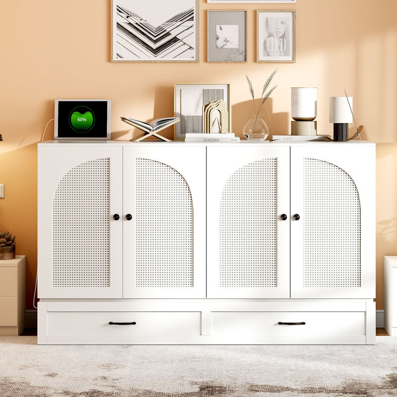 Merax Murphy Bed Cabinet with Drawers