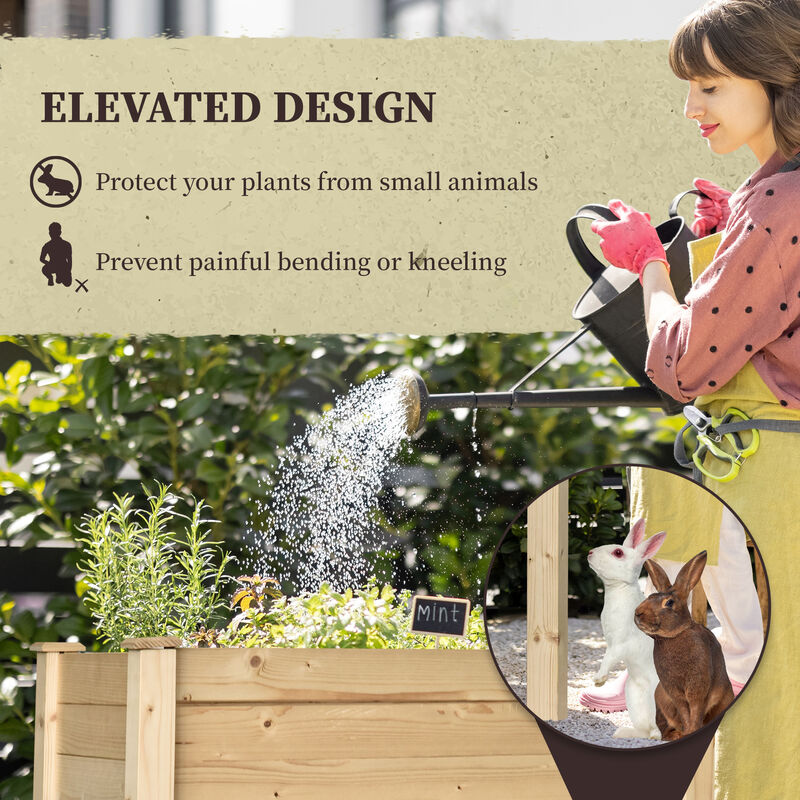 Streamdale Elevated Garden Bed with Drainage, Perfect for Plants