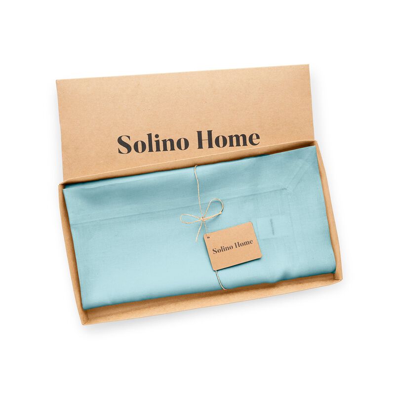 Solino Home 100% Pure Linen Table Throw 52 x 52 Inch | Fete