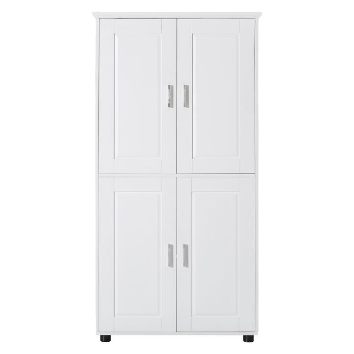 Merax  Modern Bathroom Floor Storage Cabinet with 4 Doors