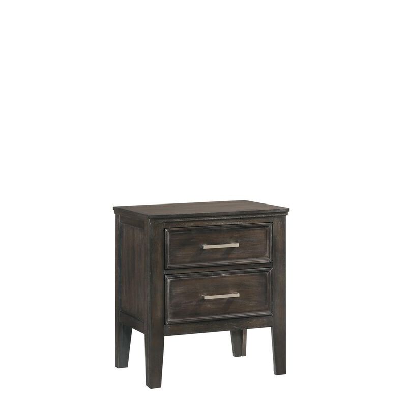 New Classic Furniture Furniture Andover Wood Nightstand with 2 Drawers in Nutmeg