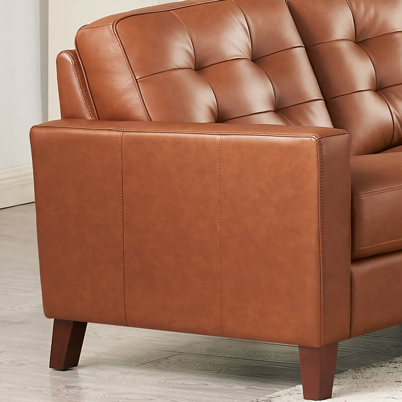 Aiden Top Grain Leather Loveseat