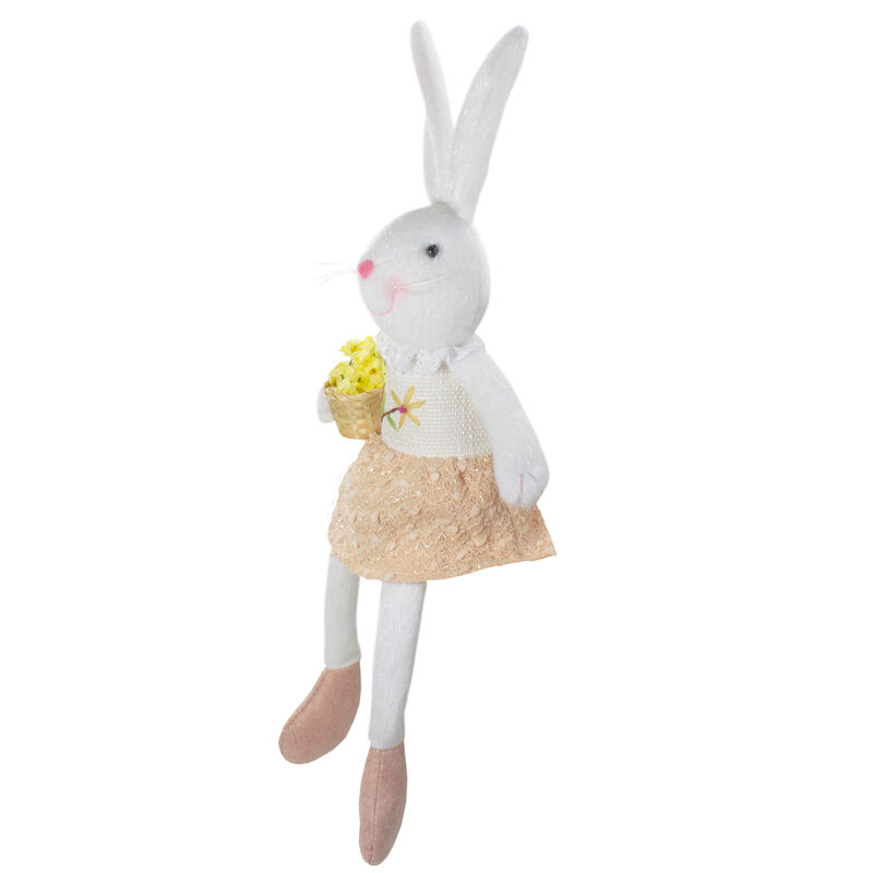 24" White and Pink Girl Bunny Rabbit Easter and Spring Table Top Figure
