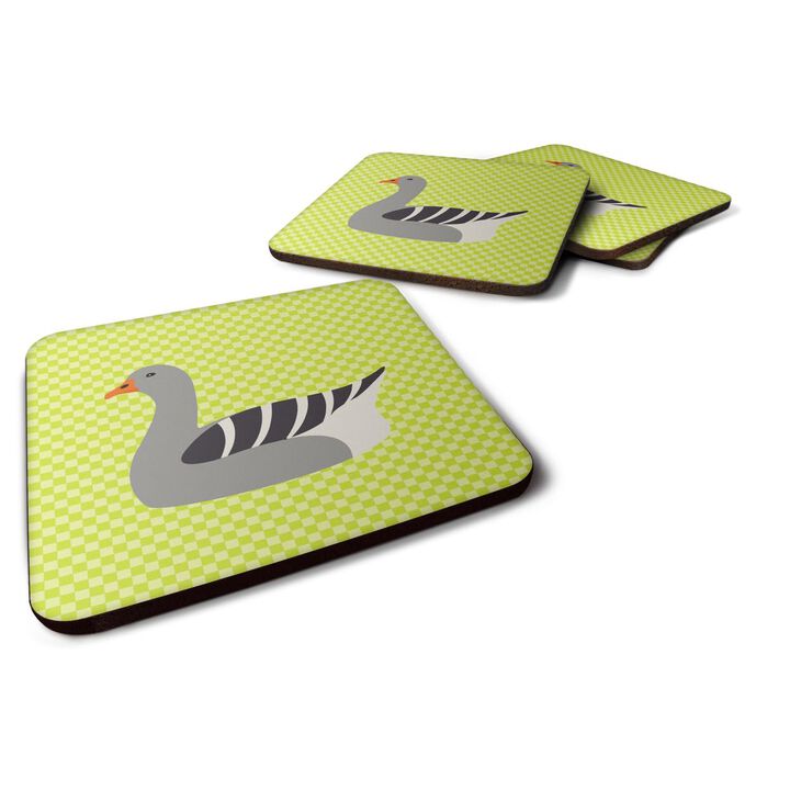 Caroline's Treasures Pilgrim Goose Green Decorative coasters, 3.5, Multicolor