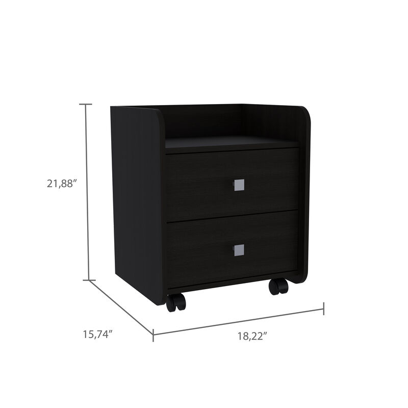 Streamdale Lakewood 1-Shelf 2-Drawer Nightstand Wengue