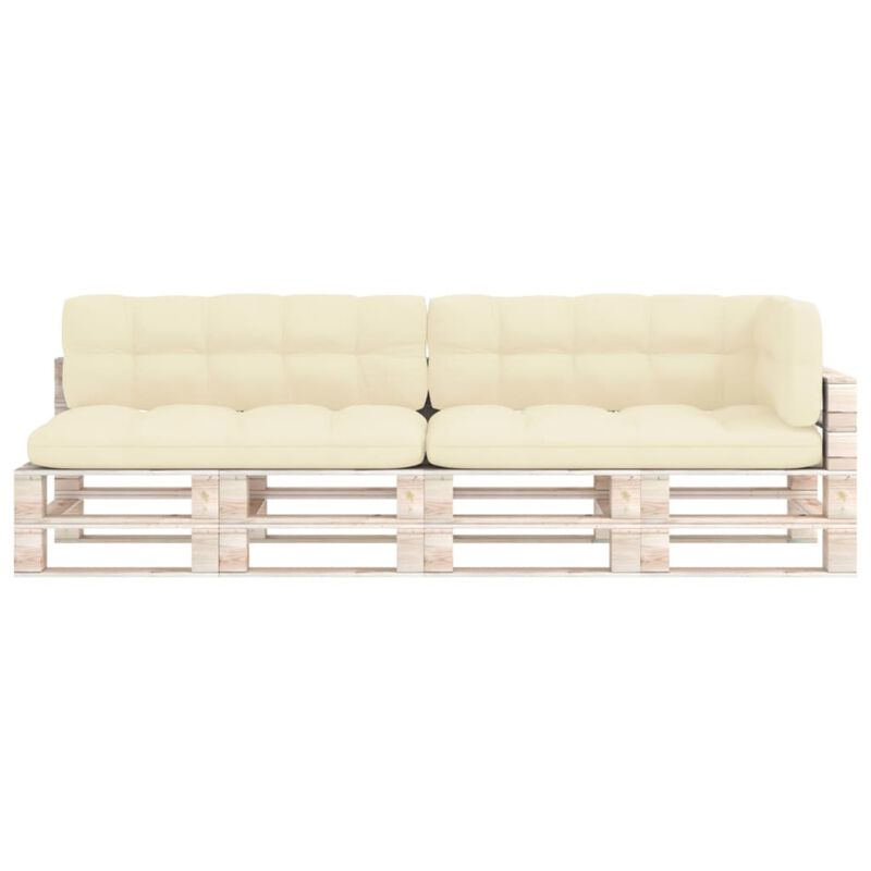 vidaXL Pallet Sofa Cushions 5 pcs Cream