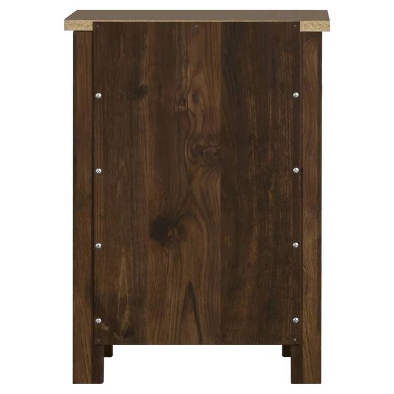 Hivvago Farmhouse 1-Drawer Bedroom Nightstand with Open Shelf