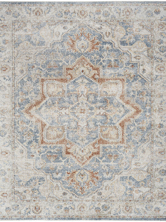 Astra Machine Washable ASW12 Denim/Multicolor 4' x 6' Rug