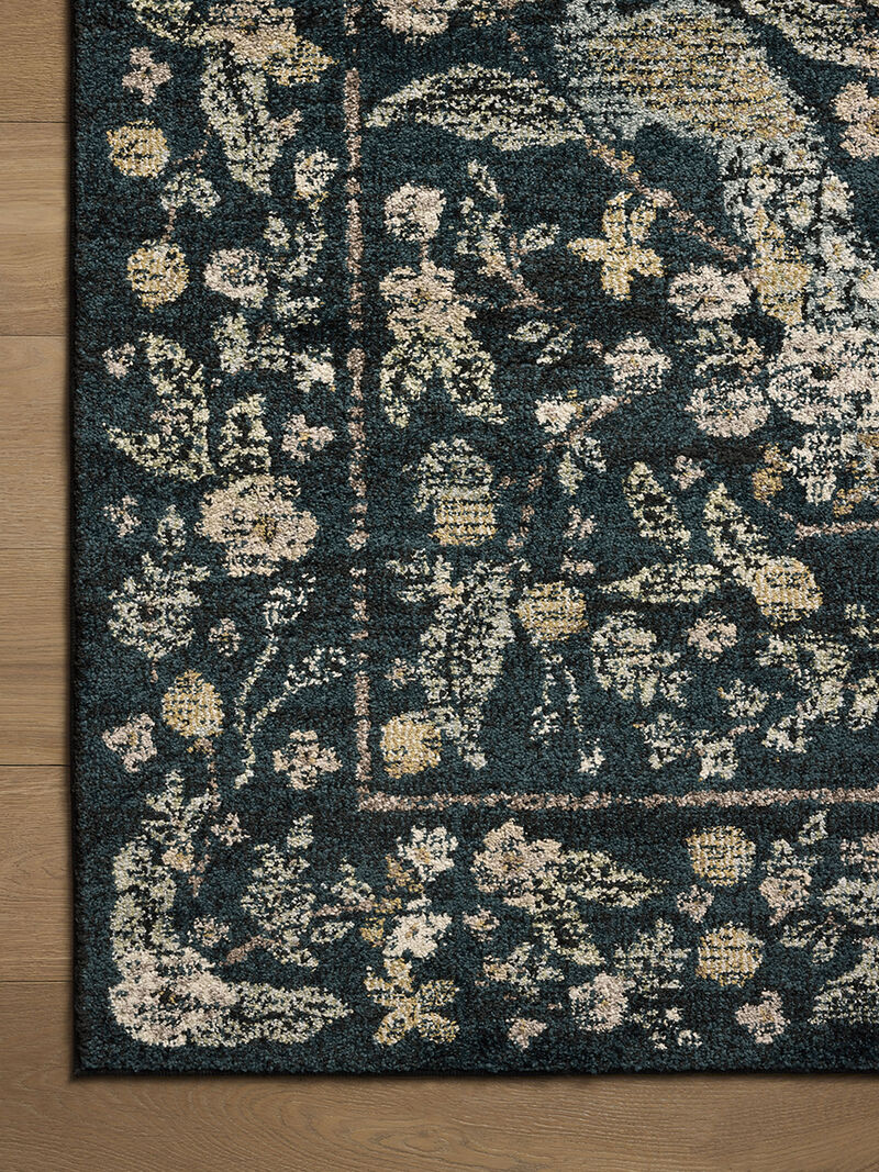 Laurel LAU-05 Navy 3''11" x 5''7" Rug by Rifle Paper Co.