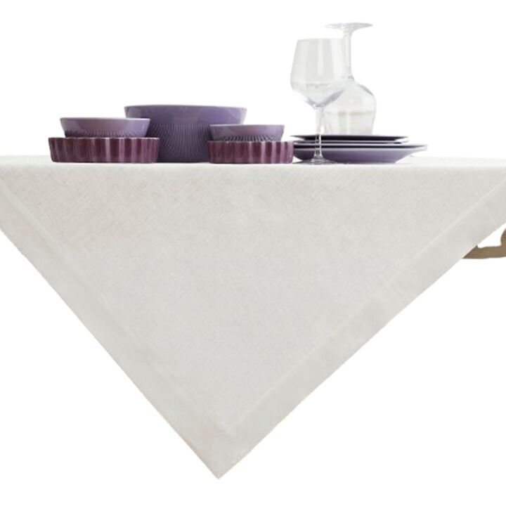 Solino Home 100% Pure Linen Table Throw 52 x 52 Inch | Fete