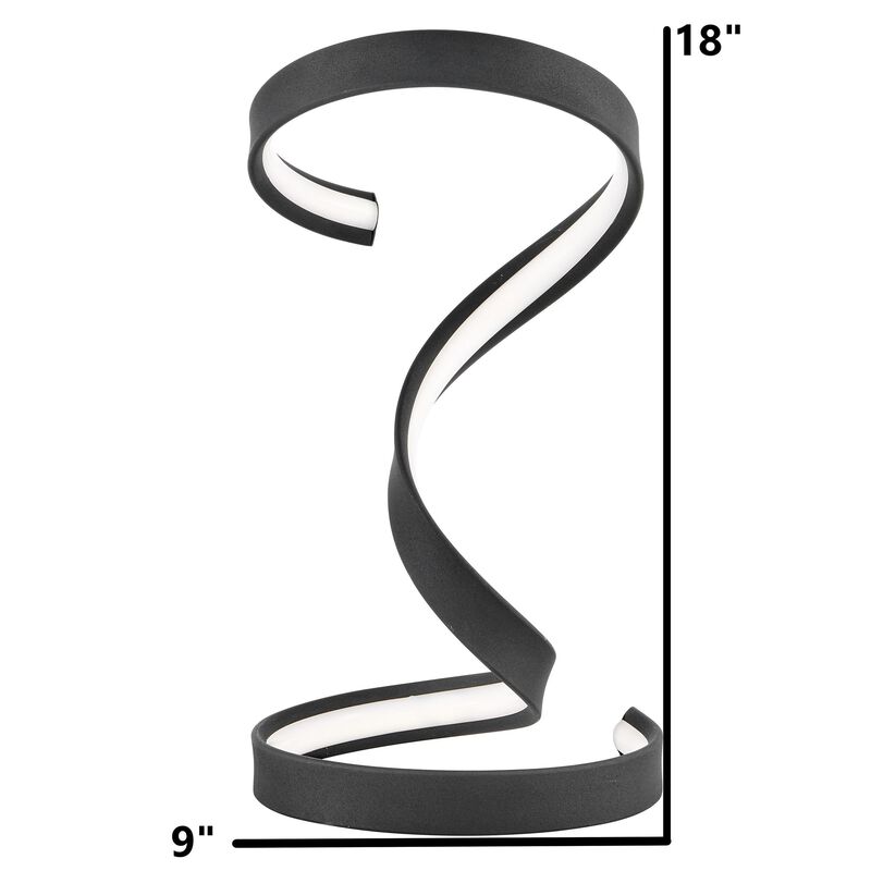 Hamburg Table Lamp Black Metal Dimmable Integrated LED