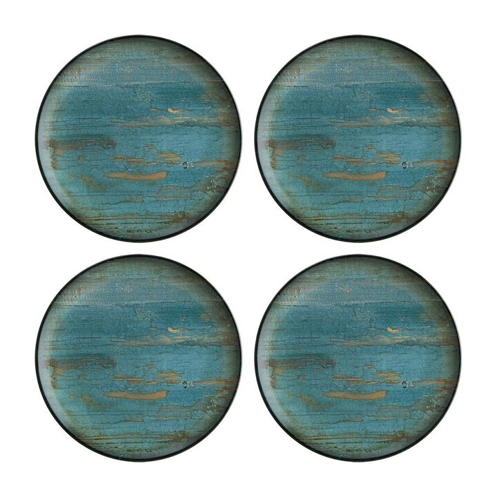 Madera dia.10.5" Round Decorated Porcelain Plate (Set of 4)