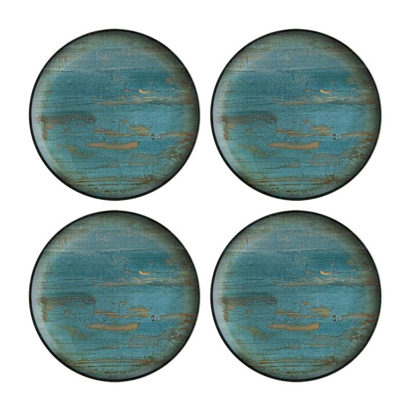 Madera dia.10.5" Round Decorated Porcelain Plate (Set of 4)