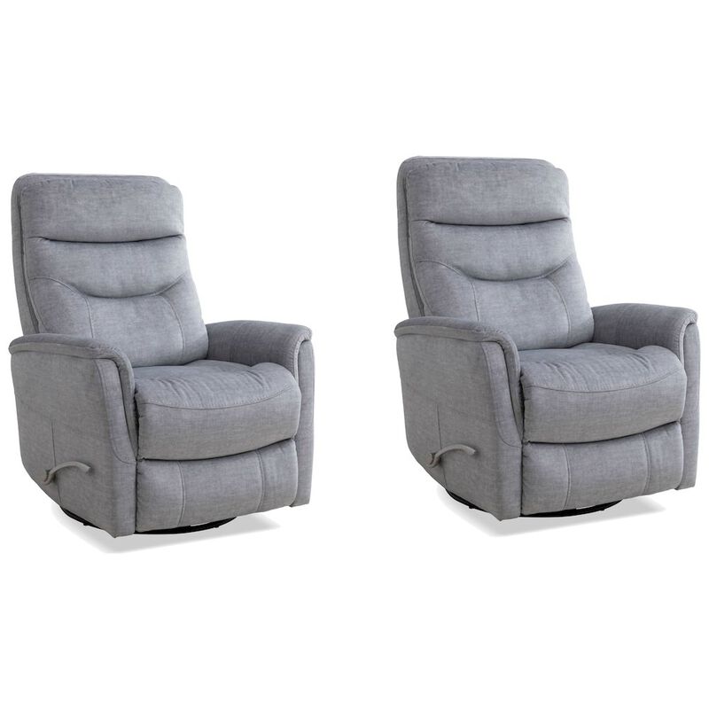 Parker Living Gemini - Capri Silver Swivel Glider Recliner Two Pack
