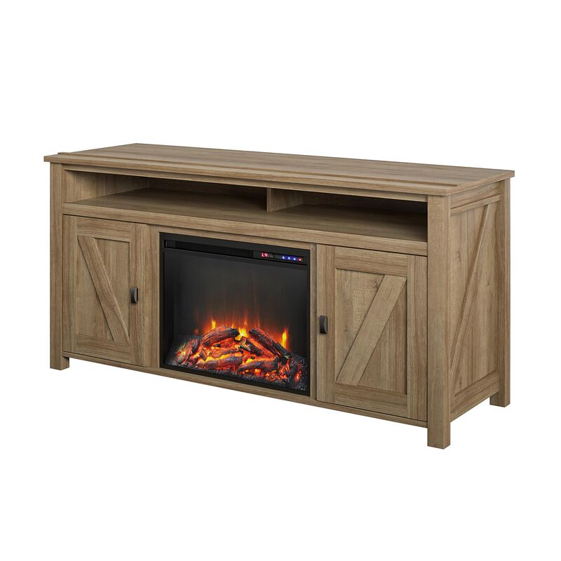 Farmington Electric Fireplace TV Console for TVs up to 60", Natural