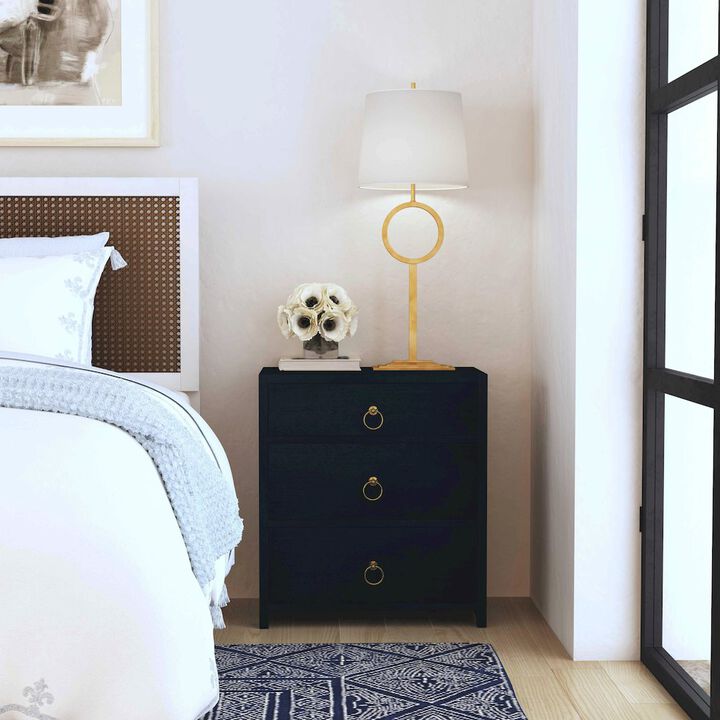 Butler Specialty Company Lark  3 Drawer Nightstand, Navy Blue
