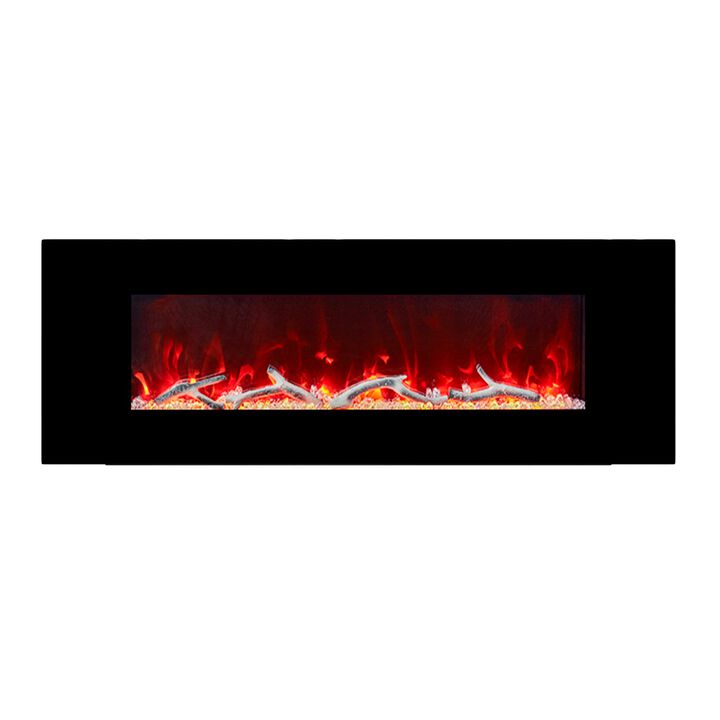 50 Inch 1500W Wall-Mount Fireplace with Multicolor Flame 50 Inch 1500W Wall-Mount Fireplace with Multicolor Flame