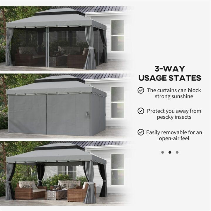 Weather-Resistant Patio Gazebo for Outdoor Garden and Terrace