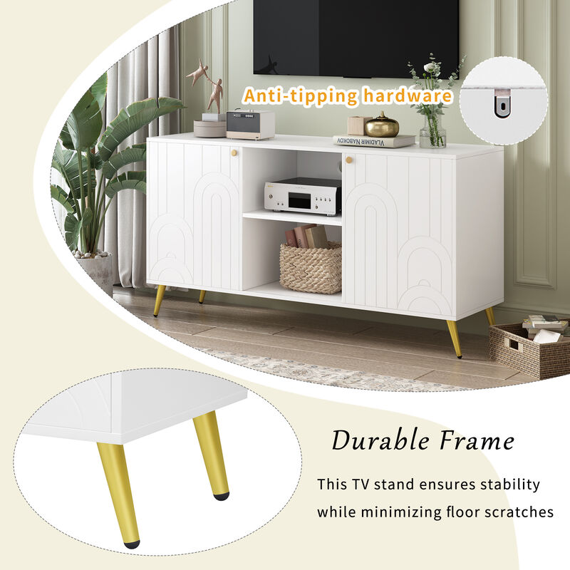 Merax Modern Entertainment Center Media Console TV Stand