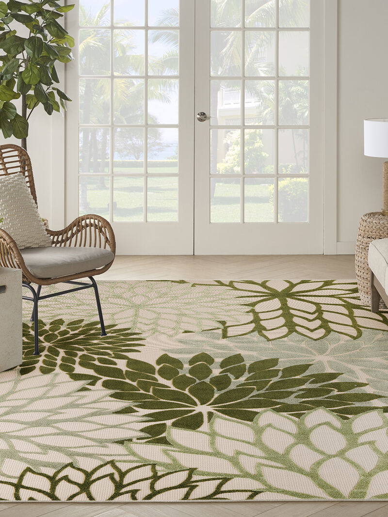 Aloha ALH05 Ivory/Green 3'6" x 5'6" Rug
