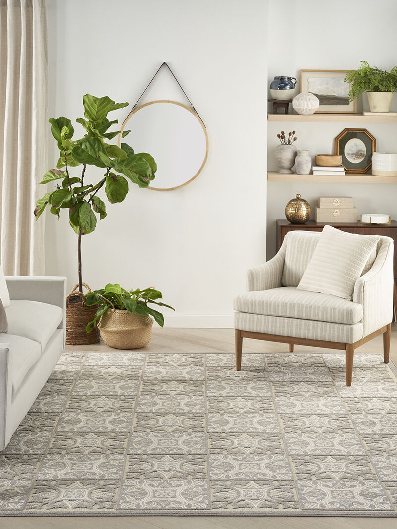 Aloha ALH34 Ivory/Gray 6' x 9' Rug