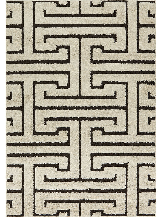 Enchant Ivory/Dark Brown 9' x 12' Rug