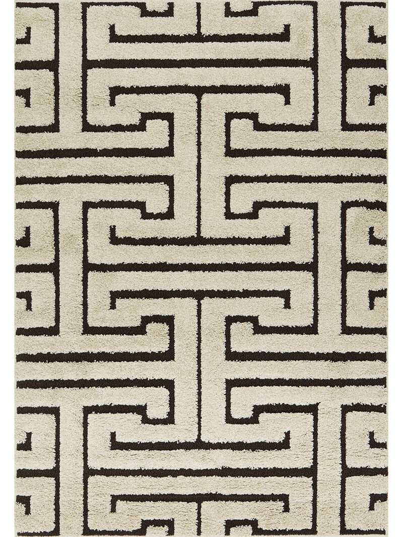 Enchant Ivory/Dark Brown 9' x 12' Rug