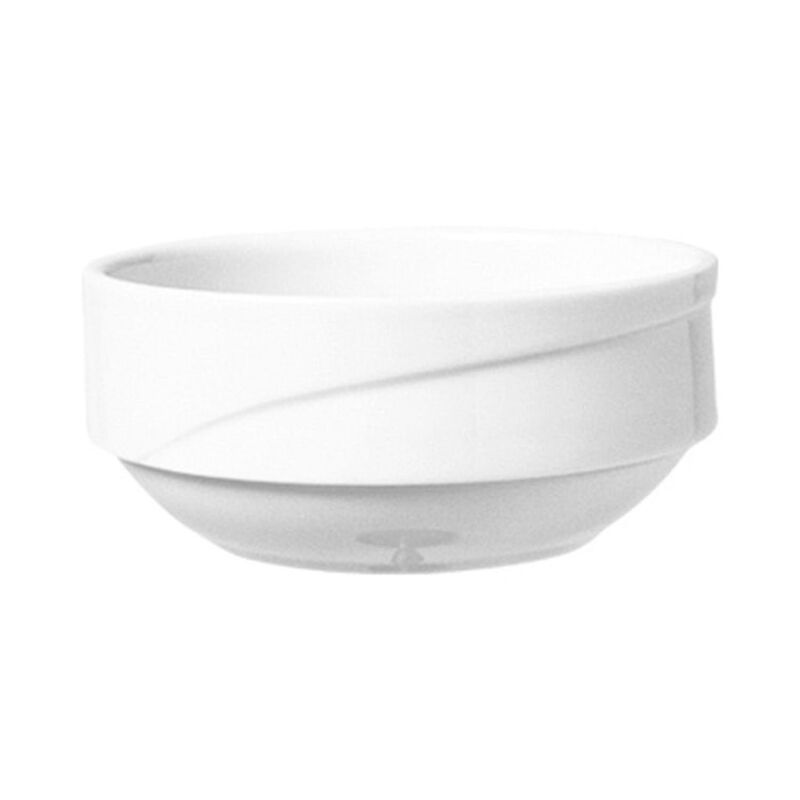 Porcelain X-tanbul dia.4.75" h:2" 13 oz. Round White Porcelain Bowl (Set of 4)