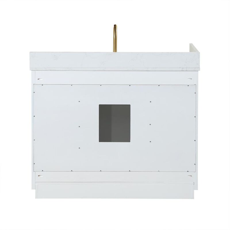 Altair 42 Single Bathroom Vanity in White without Mirror