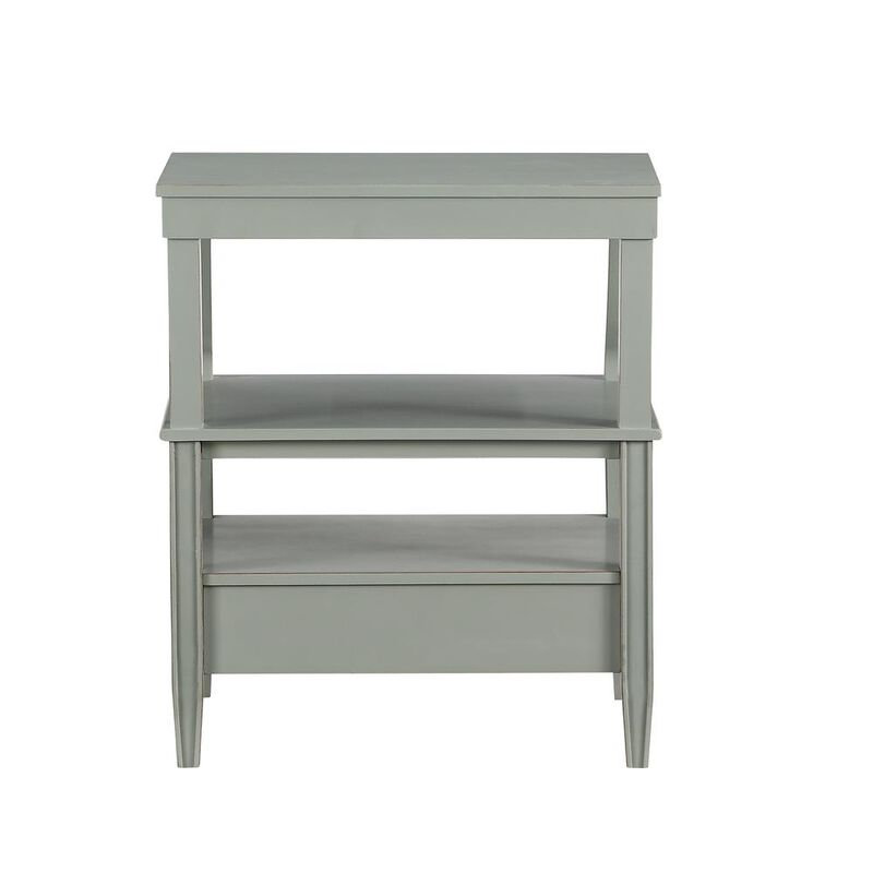 Comfort Pointe Newton Antique Grey Storage Nightstand