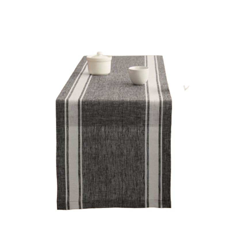 Solino Home 100% Pure Linen Tablecloth | Farmhouse Stripe