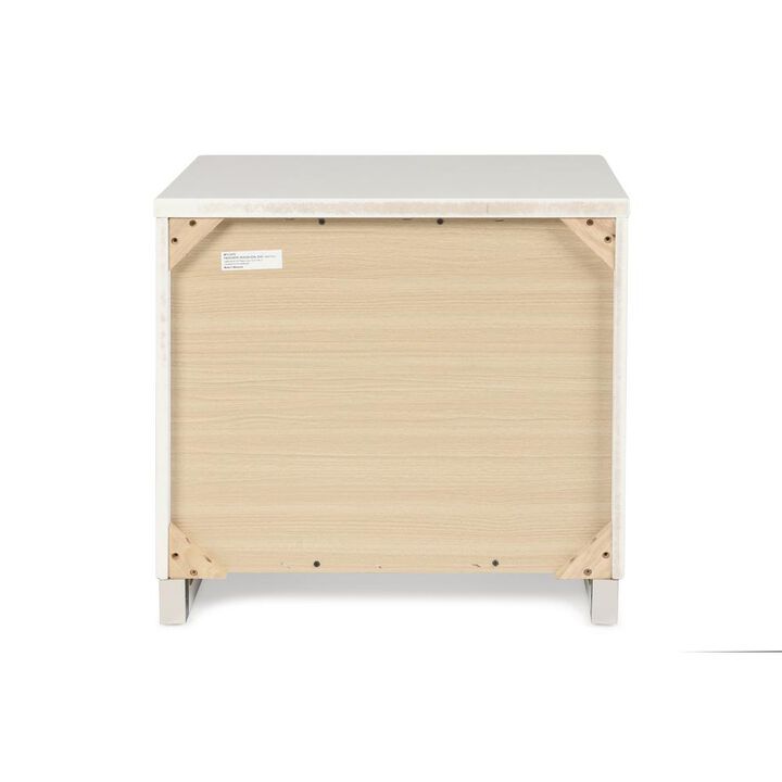 New Classic Furniture Furniture Sapphire Solid Wood 2-Drawer Nightstand in White