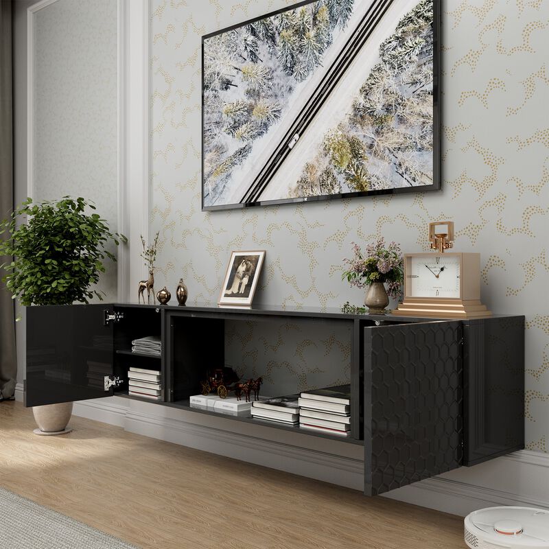 Wall Mount Floating TV Stand up to 80 in
