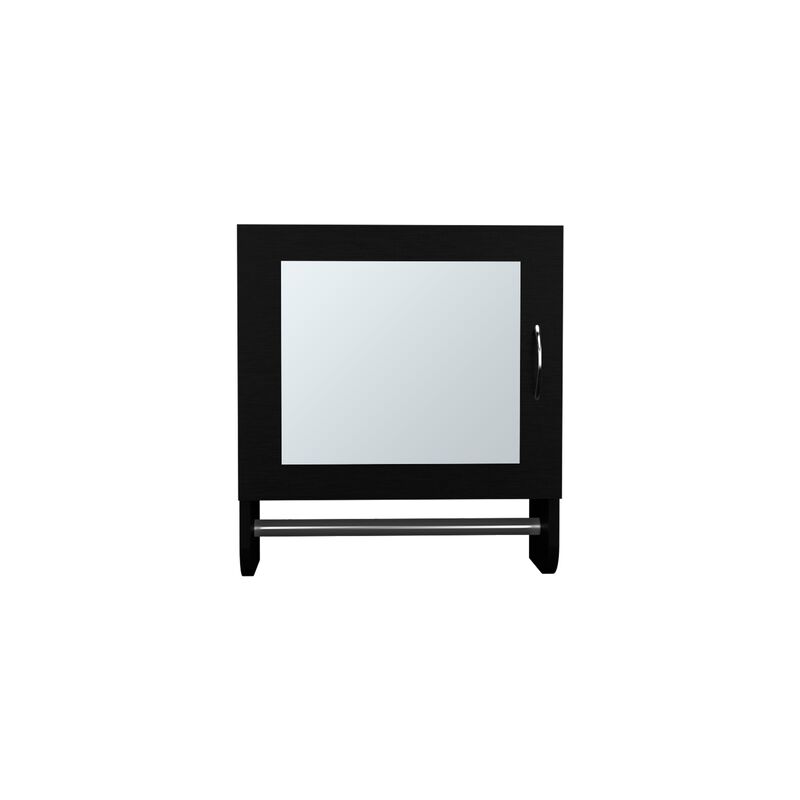 Beaver Medicine Cabinet 19.70" H, with 1 Door, 2 Shelves, 1 Mirror, Black