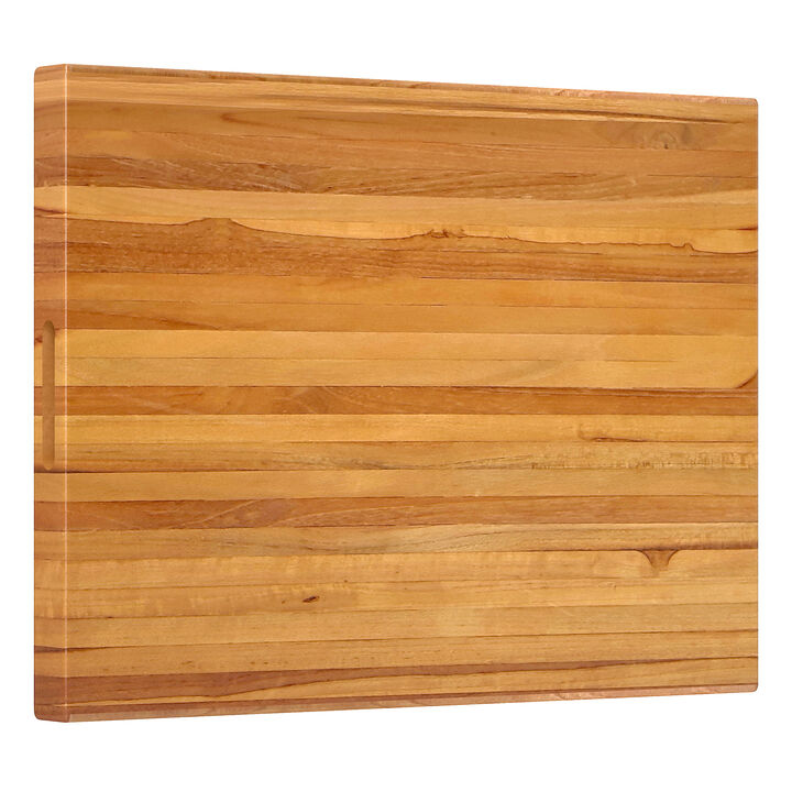 Teak Wood Cutting Board Extra Large Reversible Cutting Board with Handle