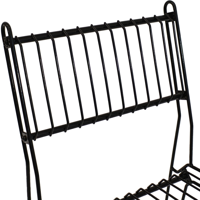 Sunnydaze Indoor and Outdoor Steel Wire Dining Chair - Black