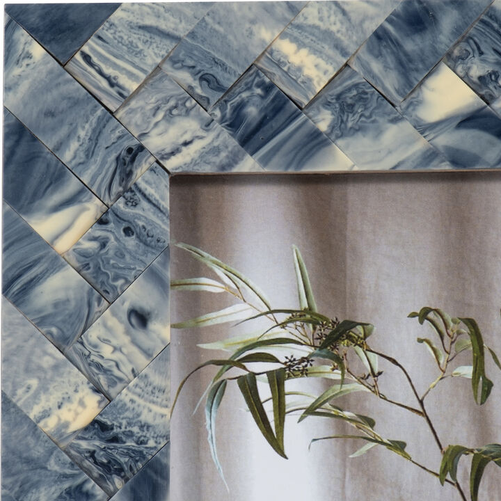 5"x7" Blu/Ivry Woven Photo Frm