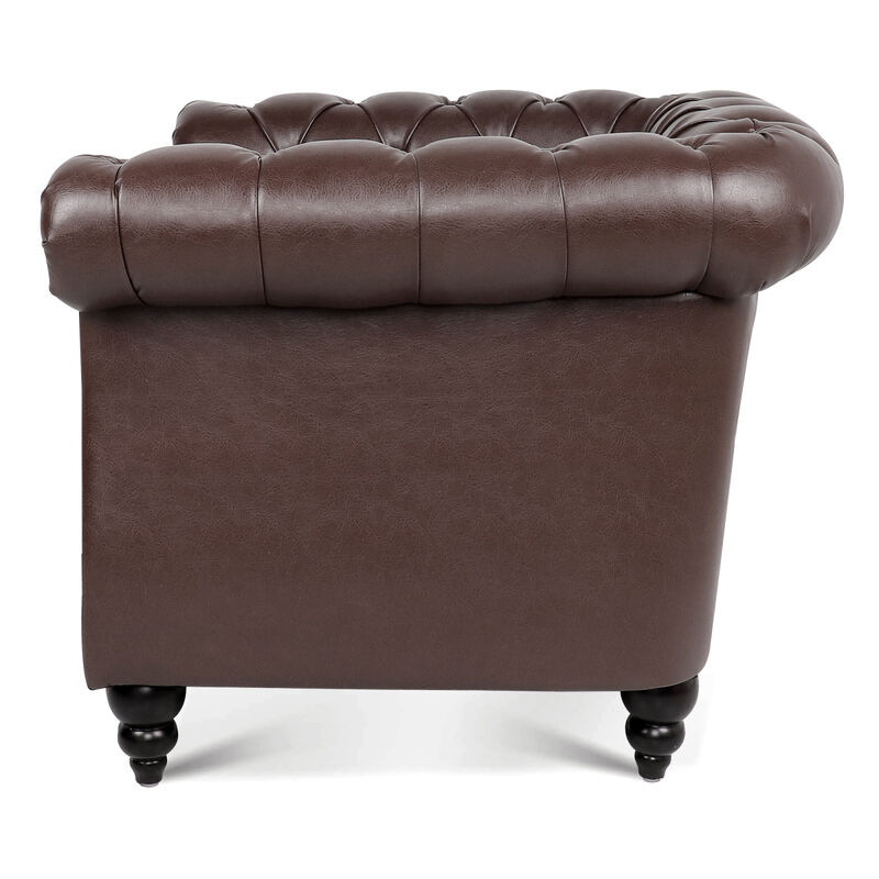1 Seater Sofa For Living Room, Rolled Arms