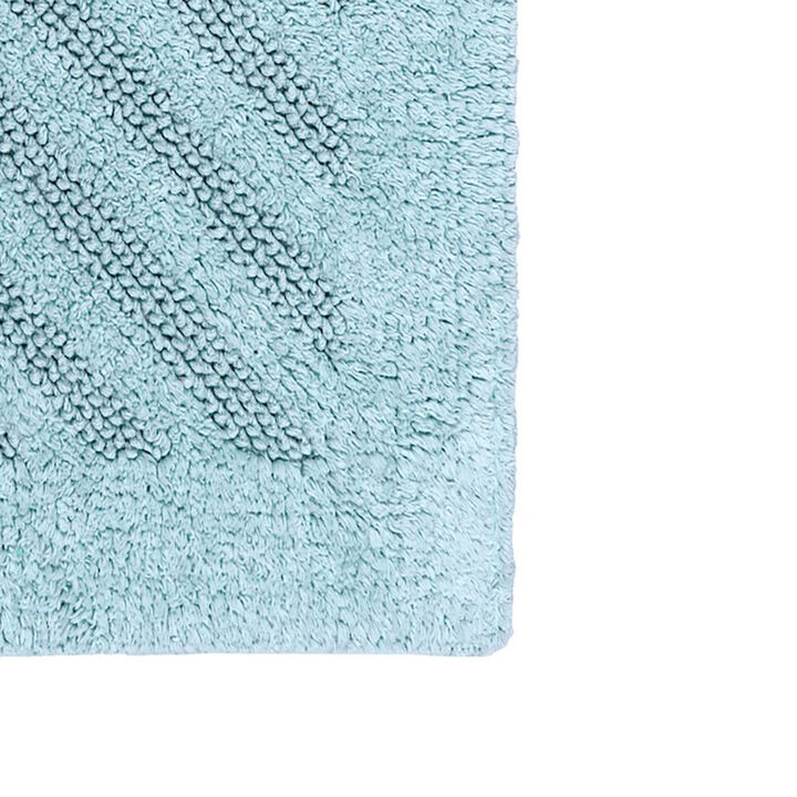 Knightsbridge Shooting Star 220 GSF Reversible Bath Rug 21 x 34 - Light Blue